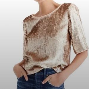 J Crew Sequence top with Bow Back